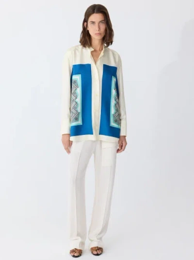 Callas Milano Lyn Scarf Print Shirt In Multi