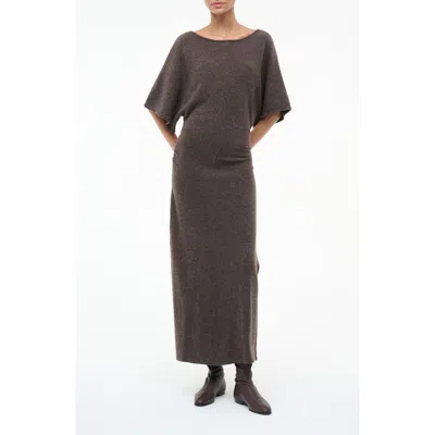 Staud Amelie Wool Blend Sweater Dress In Brown