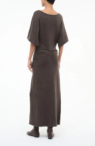Staud Amelie Wool Blend Sweater Dress In Brown
