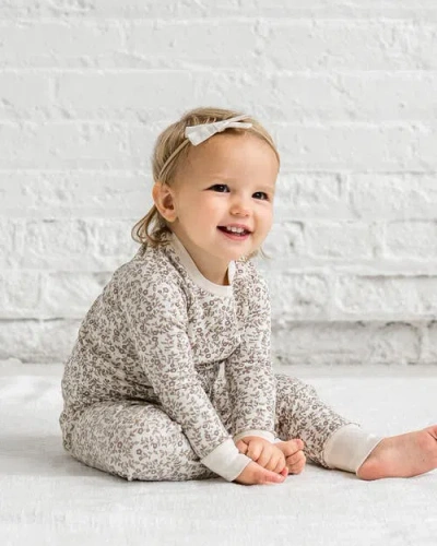 Colored Organics Organic 2-piece Long Sleeve Jammie Set In Neutral