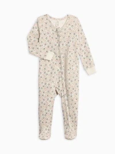 Colored Organics Organic Cotton Peyton Zipper Sleeper In Brown