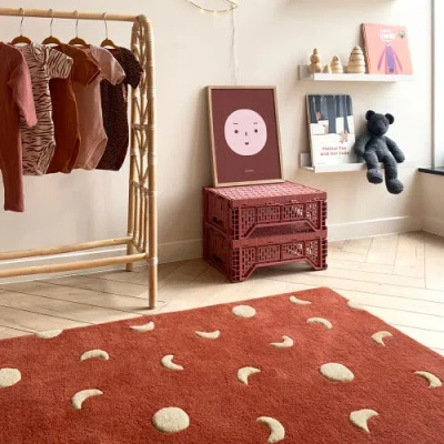 Maison Deux Moons Rug In Burgundy