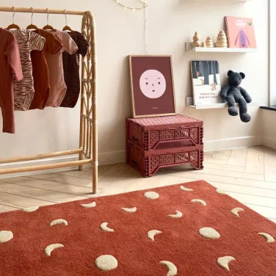Maison Deux Moons Rug In Burgundy
