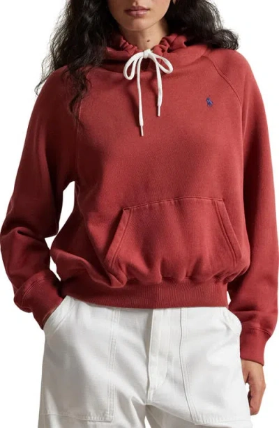 Polo Ralph Lauren Cotton Blend Fleece Hoodie In Pink