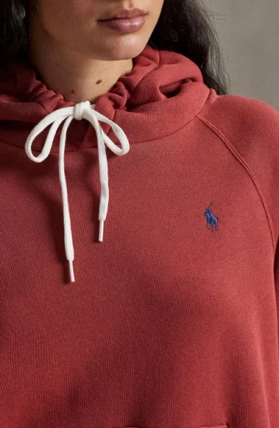 Polo Ralph Lauren Cotton Blend Fleece Hoodie In Pink
