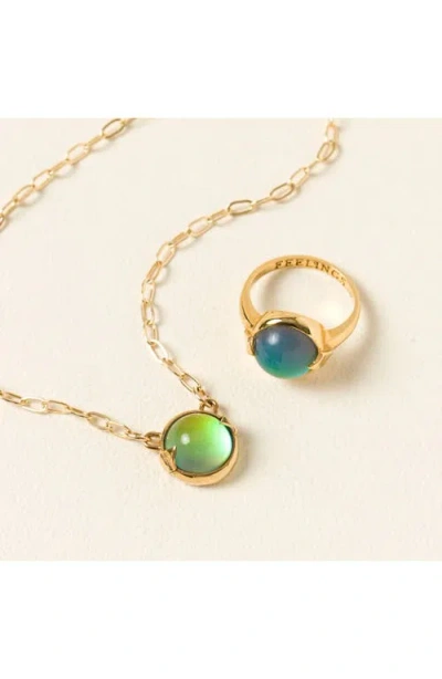 Uncommon Goods Color-changing Mood Necklace By Merewif In Gold