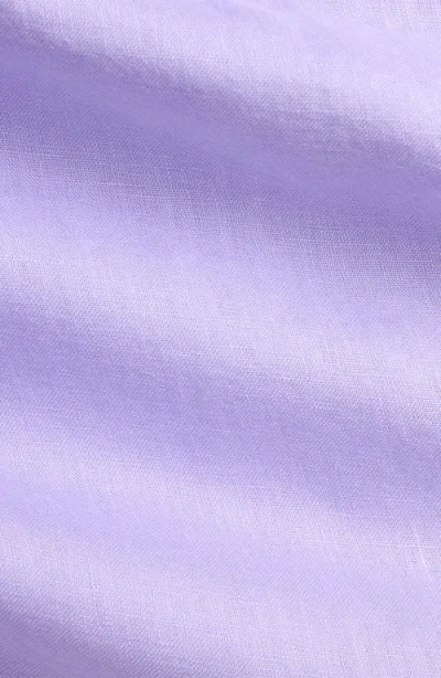 Polo Ralph Lauren Solid White Linen Button-down Shirt In Purple