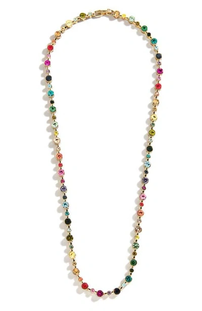 Baublebar Round Bezel Tennis Necklace In Multi