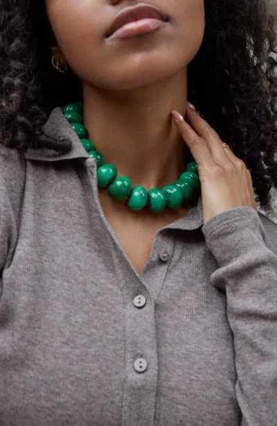Baublebar Mildred Beaded Necklace In Green