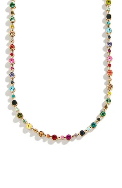 Baublebar Round Bezel Tennis Necklace In Multi
