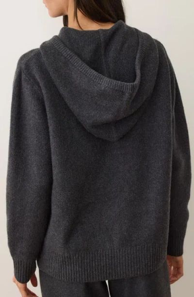 Marine Layer Chalet Cotton Blend Knit Hoodie In Gray