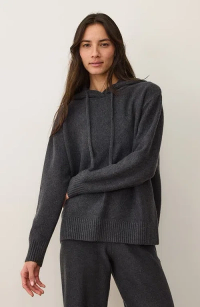 Marine Layer Chalet Cotton Blend Knit Hoodie In Gray