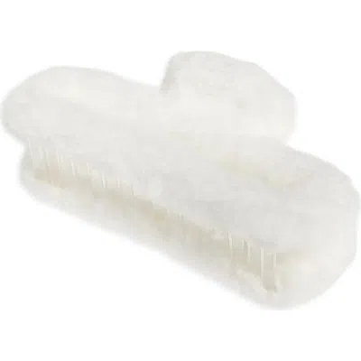 Tasha Faux Fur Jaw Clip In White