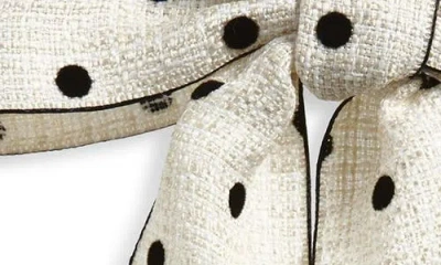 Tasha Dot Bow Barrette In White