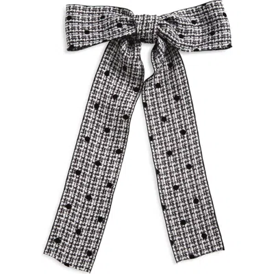 Tasha Dot Bow Barrette In Black