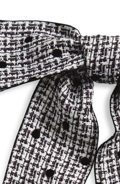 Tasha Dot Bow Barrette In Black