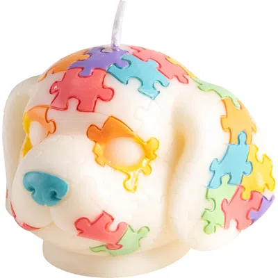 Southlake Gifts Puppy Puzzle Candle In Multi