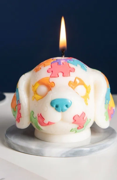 Southlake Gifts Puppy Puzzle Candle In Multi