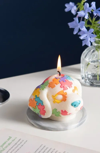 Southlake Gifts Puppy Puzzle Candle In Multi