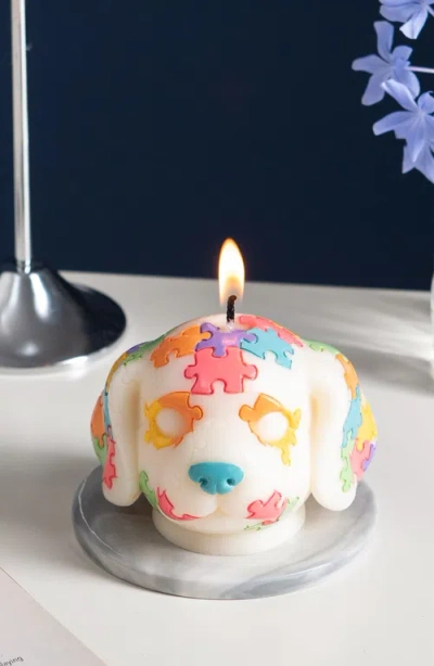 Southlake Gifts Puppy Puzzle Candle In Multi