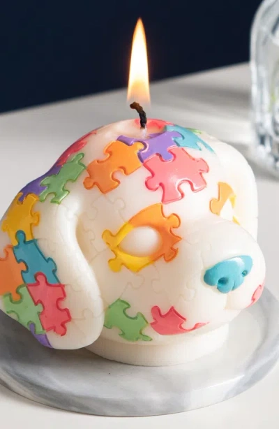 Southlake Gifts Puppy Puzzle Candle In Multi