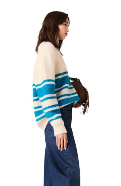 Maje Oversized Wool-blend Sweater In Blue