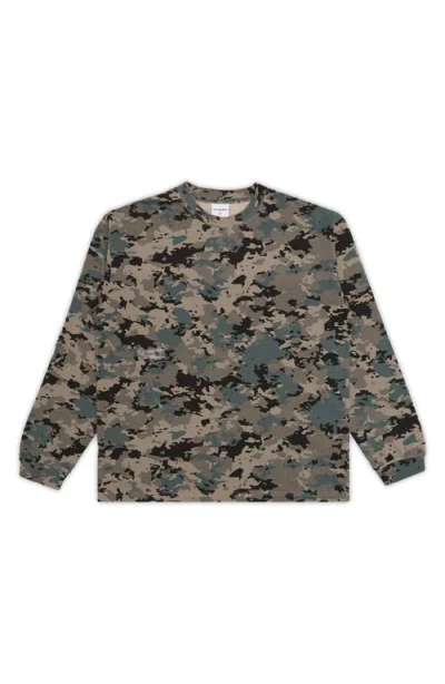Students Payson Camo Long Sleeve Cotton T-shirt In Green
