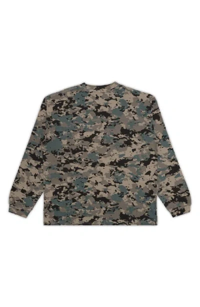 Students Payson Camo Long Sleeve Cotton T-shirt In Green
