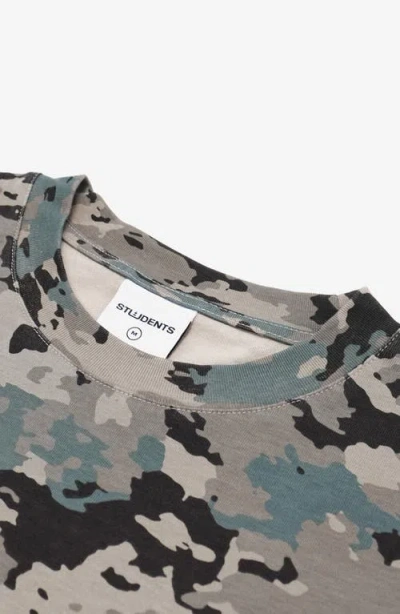 Students Payson Camo Long Sleeve Cotton T-shirt In Green