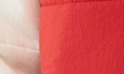 True Religion Varsity Hooded Puffer Jacket In Red