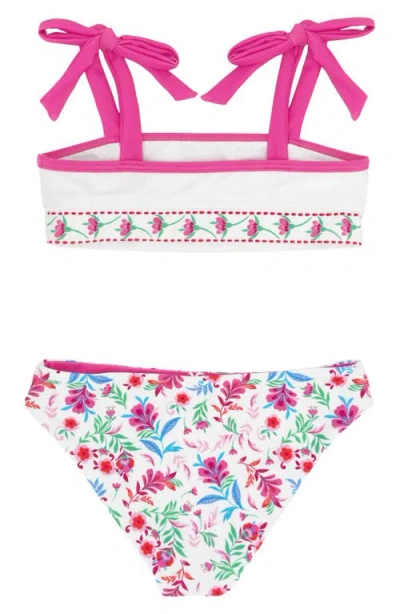 Feather 4 Arrow Kids' Sunny Skies Upf 50+ Two-piece Swimsuit In White