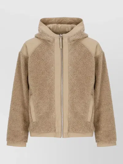 Canada Goose Reversible Hooded Boucle Padded Jacket In Brown