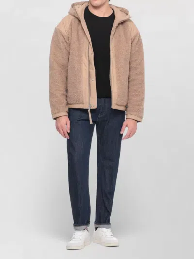 Canada Goose Reversible Hooded Boucle Padded Jacket In Brown