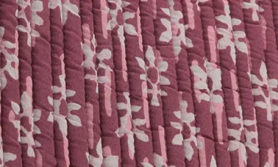 Mango Teen Print Quilted Cotton Laptop Case In Burgundy