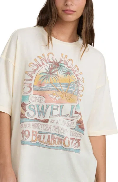 Billabong The Sun Rises Oversize Cotton Graphic T-shirt In White