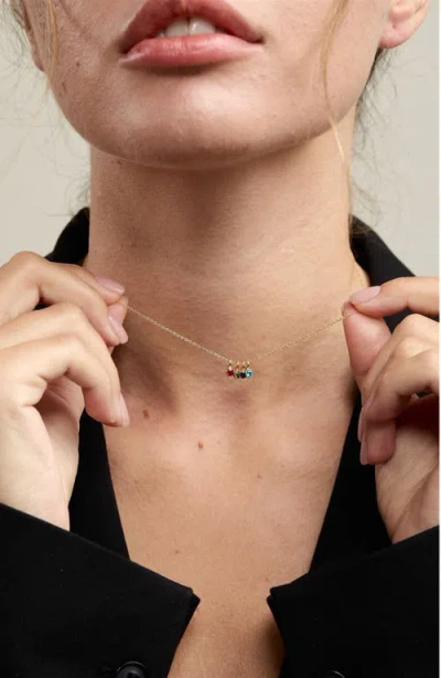 Set & Stones Multi Birthstone Charm Necklace In Multi