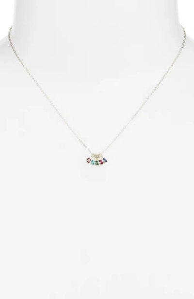 Set & Stones Multi Birthstone Charm Necklace In Multi