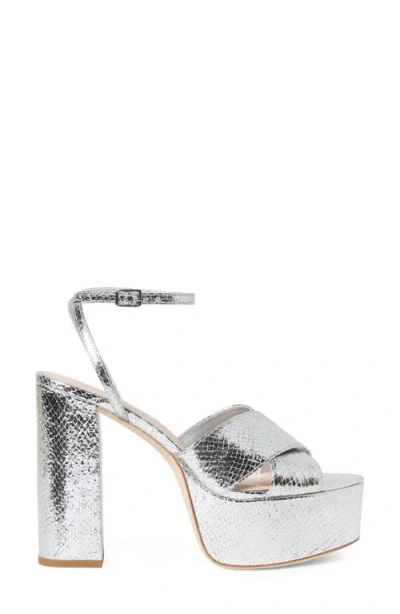 Loeffler Randall Loretta Platform Sandal In Silver