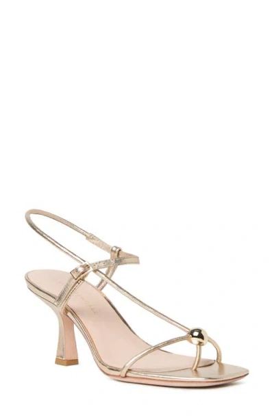 Loeffler Randall Triana Strappy Mid-heel Sandals With Ball Champagne In Neutral
