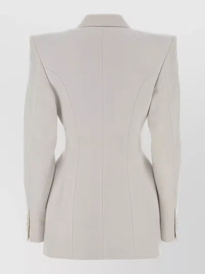 Balenciaga Cashmere Blazer Double Breasted Peak Lapels In Neutral
