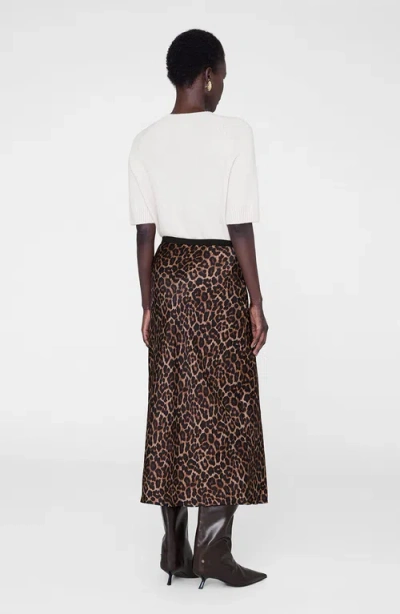 Anine Bing Bar Silk Skirt In Animal Print
