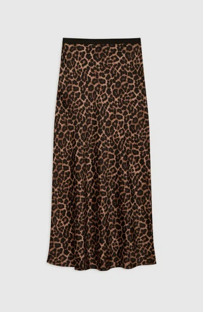 Anine Bing Bar Silk Skirt In Animal Print