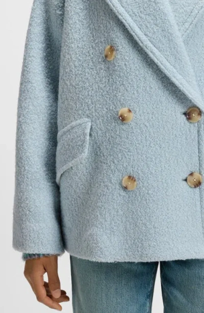 Hugo Boss Boss Orange Cabani Textured Double Breasted Jacket In Blue