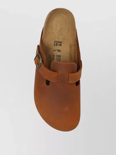 Birkenstock Sandal Boston Open Back Round Toe Flat In Brown