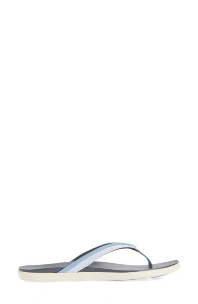 Olukai Ho'ōpio Mālua Flip Flop In Blue