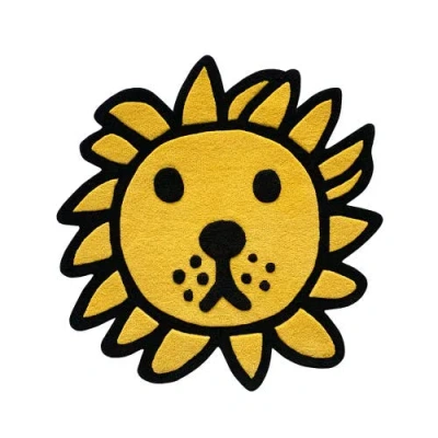 Maison Deux Leeuw Lion Rug In Yellow