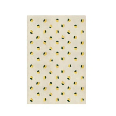Maison Deux Lemons Rug In Yellow