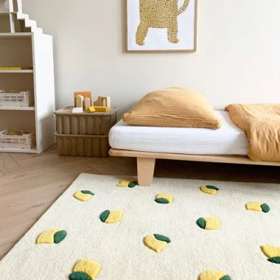 Maison Deux Lemons Rug In Yellow