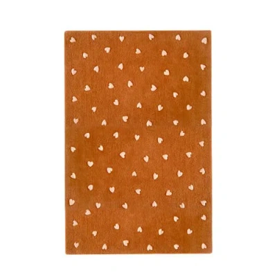 Maison Deux Hearts Rug In Brown