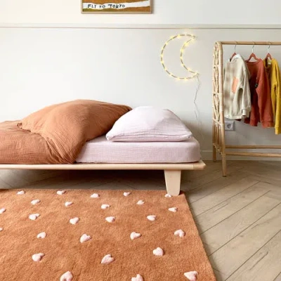 Maison Deux Hearts Rug In Brown